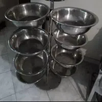 استند و ظرف استیل ضدزنگ