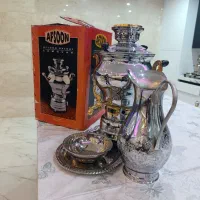 سرویس اسباب سماور  به همراه سینی و کاسه و پارچ|سماور، چای‌ساز، قهوه‌ساز|اصفهان, ارغوانیه|دیوار