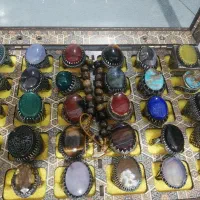 انگشتر عقیق وفیروزه