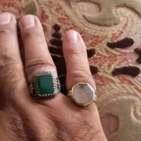 انگشتر عقیق سبز و یاقوت یمنی نقره سنگین|جواهرات|قرچک, مهدیه|دیوار