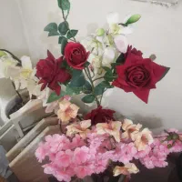 گلدان وگل|صنایع دستی و سایر لوازم تزئینی|تهران, خاک سفید|دیوار