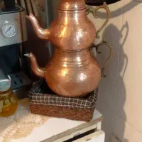 کتری وقوری مسی اصل ترک پارچ مسی سماوربرقی|ظروف سرو و پذیرایی|ماهدشت, |دیوار