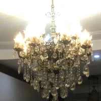 لوستر و اینه شمعدان برنز