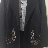 مانتو مشکی مرواریدی