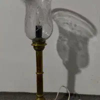 یک جفت چراغ لعل پایهٔ برنجی ،لبهقرمز اصل|کلکسیون اشیاء عتیقه|سنندج, |دیوار