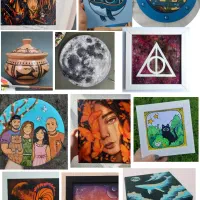 سفارش نقاشی تابلو تولد سالگرد هدیه دکوری