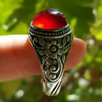 انگشتر عقیق کهنه یمن مرحوم نامی قلم قدیم میرزاجعفر