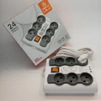 محافظ برق امگا ۶ خانه با کابل ۳ متر