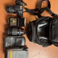 دوربین D 750 Canon همراه با لنز حرفه ای+ فلش اضافه