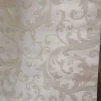 11رول کاغذ دیواری pvc کرم وطلایی
