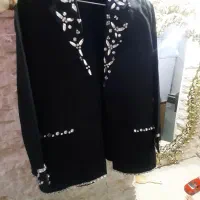 کت شلوار سنگ دوزی شده تاسایز۳۸ وبافت