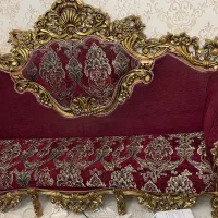 میل استیل طلایی با میزنهارخوری چهارنفره