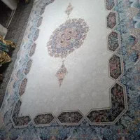 یک جفت فرش طوسی فیلی تمام نخ درحدنو