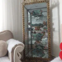 بوفه ساعت دکوری برنز