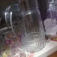 پارچ آب  مس و یک دونه شیشه نو نو