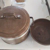 قابلمه مسی . کاسه مسی . چاقو سهرابی قدیمی