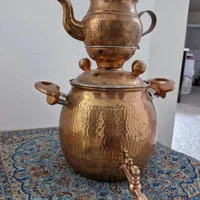 سماور وقوری مسی|سماور، چای‌ساز، قهوه‌ساز|جم, |دیوار