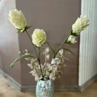 گلدان و گل کاملا نو