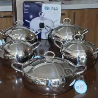سرویس قابلمه استیل کف چدن نچسب قدیمی TUNA ترک