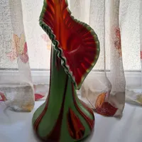 کلدون شیشه ای سبز و قرمز|گل مصنوعی|تهران, کاروان|دیوار