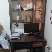 میز کامپیوتر کتابخانه به همراه صندلی