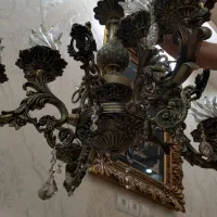 2 عدد لوستر 8 شاخه و 6 شاخه با لامپ مناسب جهیزیه