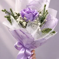 دسته گل روبانی