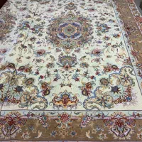 (فرش حق زاده)جفت فرش۶متری۴۰رج خطیبی گل ابریشم|فرش|تبریز, |دیوار