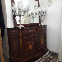 کنسول و آینه شمعدان جهیزیه عروس|بوفه، ویترین، کنسول|مشهد, الهیه|دیوار