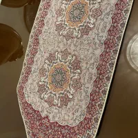 رومیزی ترمه دور دوزی و ساتن دوزی شده