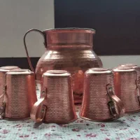 پارچ و لیوان مسی