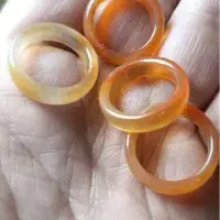 انگشتر عیقیق نارنجی و سبز