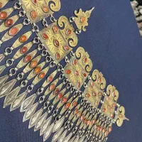 کمربند نقره با روکش طلا ترکمنی