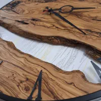 ساعت چوب زیتون|ساعت دیواری و تزئینی|تبریز, |دیوار