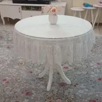 رومیزی گرد توری