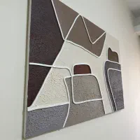 تابلو نقاشی مدرن و مینیمال کرم قهوه ای