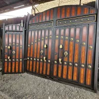 درب اهنی  طرح چوب ترموود کد۶۵۶(پخش)|مصالح و تجهیزات ساختمان|چابکسر, |دیوار