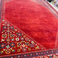 فرش ۱۲ متری و ۶ متری شاهکار مشهد قرمز لاکی مرینوس
