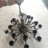 لوستر۸شاخه برنجی قدیمی