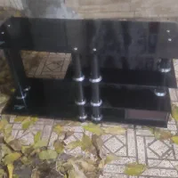 فروش میز شبشه ای سه طبقه دوکشاب|میز تلویزیون|سامان, |دیوار