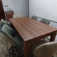 میز نهارخوری شش نفره با شش صندلی