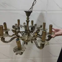 دو عدد لوستر برنجی