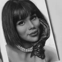 طراحی چهره سیاهقلم|تابلو، نقاشی، عکس|مشهد, کوشش|دیوار