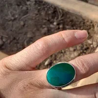 انگشتر عقیق سبز دستساز|جواهرات|تهران, کوثر|دیوار