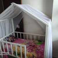 تخت دخترونه با تشک طبی|تخت و صندلی بچه|اسلامشهر, شاطره|دیوار