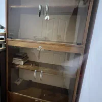 کتابخانه چوبی تمیز|کتابخانه، شلف، قفسه‌های دیواری|بوئین زهرا, |دیوار