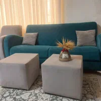 مبل ۷ نفره با ست جلو مبلی و دوتا عسلی