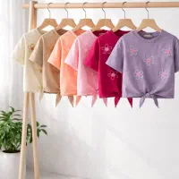 کراپ گره ای دخترانه لباس بچه گانه شنل دوزی شیک