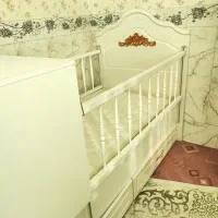 سرویس خواب کودک نوجوان سفید طلایی( فروش فوری)