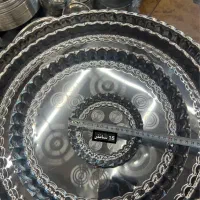سینی استیل کنگره ای ۷ تیکه|ظروف سرو و پذیرایی|شیراز, بازار|دیوار